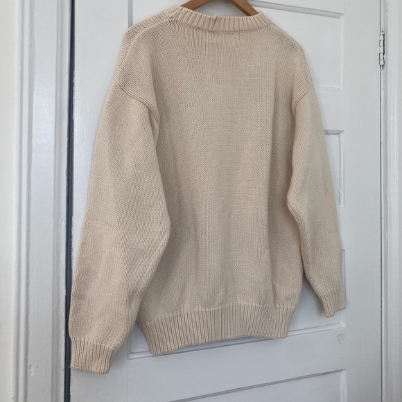 Vintage cotton collegiate preppy sweater with paddles - Picture 9 of 10